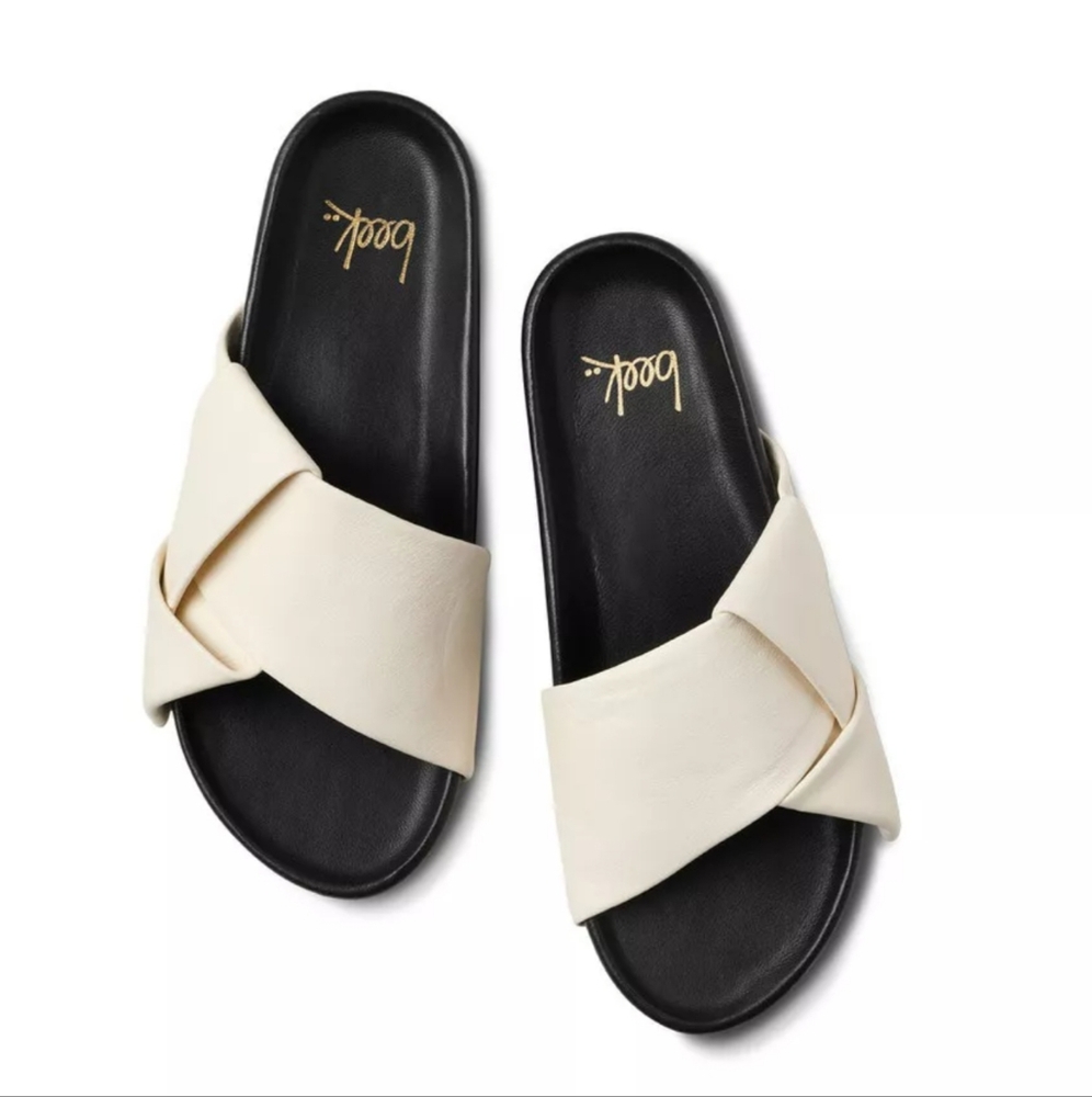 Beek Tori Leather sandal slip on slides size 7
